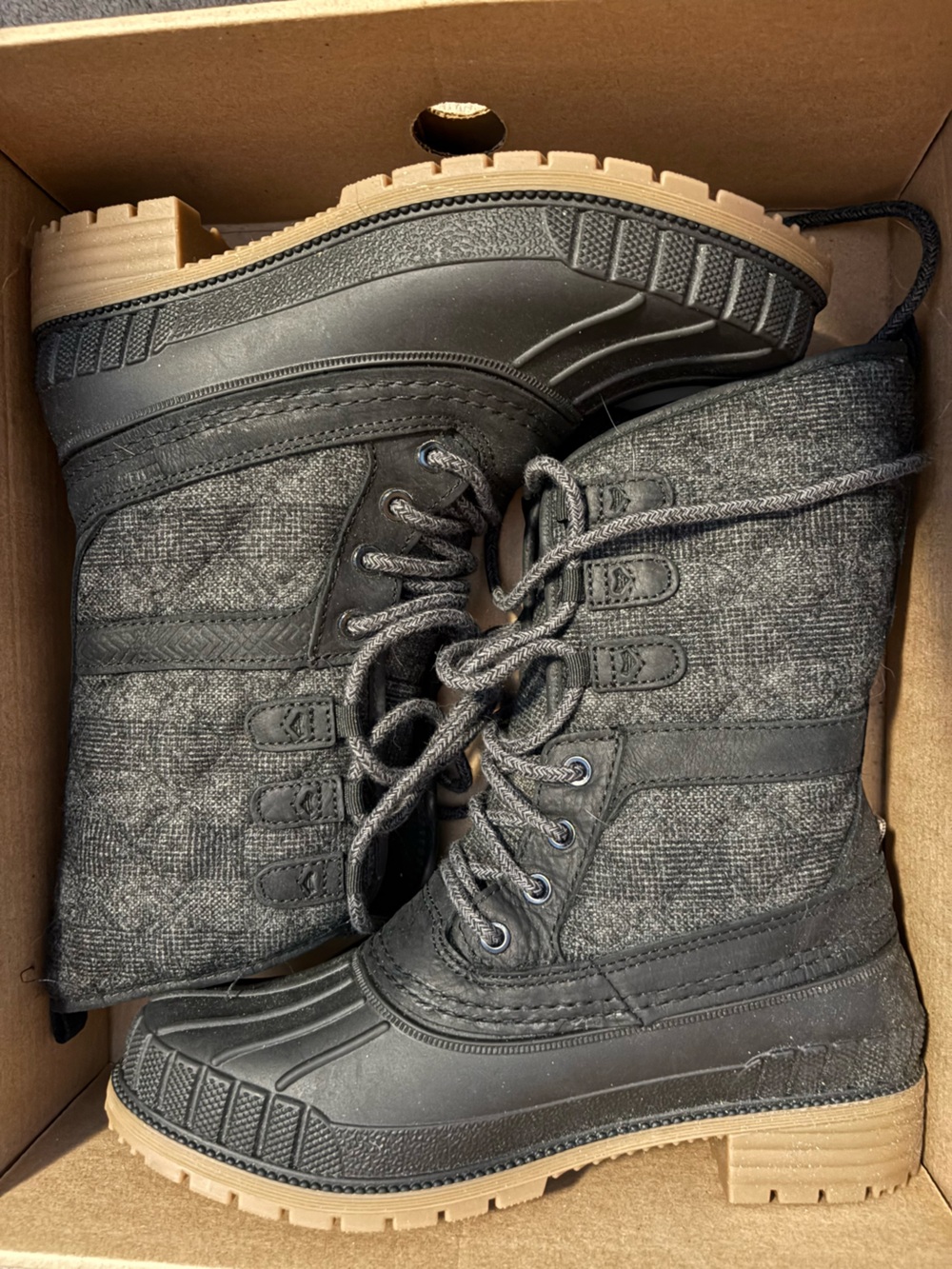 New In Box! Kamik Women’s Waterproof Winter Boot - Black Gray - Size 8